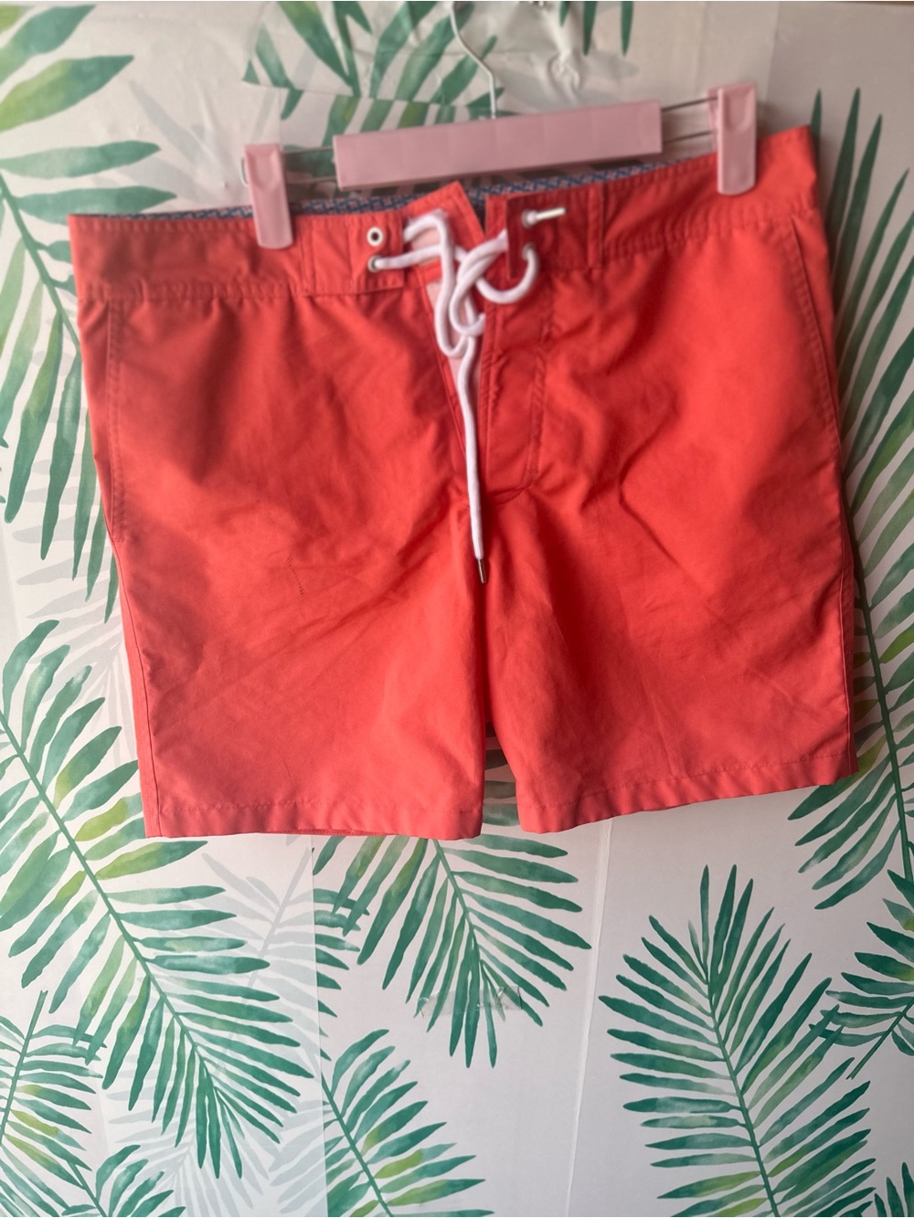 Bonobos Coral Swim Trunks with White Drawstring